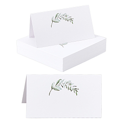 Темный Морско-зеленый Прямоугольные бумажные карточки для рассадки на стол, для свадьбы, ресторан, украшения на день рождения, лист, темно-зеленый, 100x90x0.4 мм