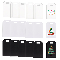 (52) Непрозрачная лаванда 18 шт 3 цвета акриловые большие подвески, заготовки прямоугольные прелести, разноцветные, 80.5x50x2 мм, отверстие : 6x16 мм, 6 шт / цвет