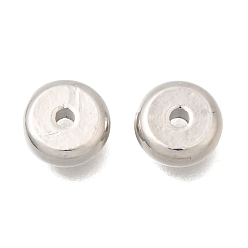 Платина Латунные бусины, без кадмия и без свинца, стойки покрытие, долговечный, плоско-круглые, платина, 6.5x2.5 мм, отверстие : 1.3 мм