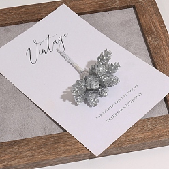 Серебро Пластиковый искусственный рождественский кедровый орех, для елки, поздравительная открытка, украшение подарочной коробки, серебряные, 110x60 мм