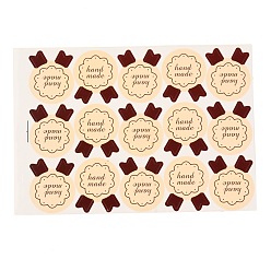 Rauchig Diy Dichtungsaufkleber, Etikett Paster Bild Aufkleber, für Geschenk-Verpackung, Wort handgemacht, rauchig, 15.8x11.8x0.05 cm, 15pcs / Blatt