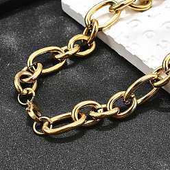 Золотой Ионное покрытие (ip) 304 ожерелья из нержавеющей стали для матери и сына, с омаром застежками, золотые, 17.7 дюйм (44.9 см)