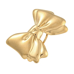 Золотой 304 кольцо из нержавеющей стали для женщин, бабочка, золотые, 24.5x34 мм, размер США 6 (16.5 мм)