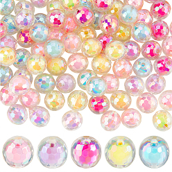 (52) Непрозрачная лаванда 125 шт 5 цвета прозрачные акриловые бусины, бусина в бусине, AB цвет, граненые, круглые, разноцветные, 16 мм, отверстие : 3 мм, 25 шт / цвет