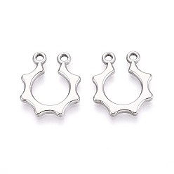 Нержавеющая Сталь Цвет 304 подвески из нержавеющей стали, очарование солнца, анти-тускнение, цвет нержавеющей стали, 21x18x2 мм, отверстие : 1.8~2 мм