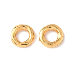 Настоящее золото 24K Латунные соединительные колечки, Скрученное кольцо, без кадмия и без свинца, стойки покрытие, долговечный, реальный 24 k позолоченный, 6x1.4 мм, внутренний диаметр: 3 мм