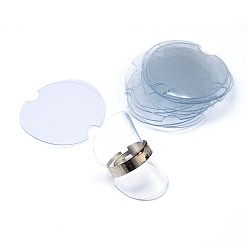 Clear Disc Plastic Ring Displays, Clear, 38.5x0.8mm, 100pcs/bag