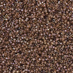 (DB0287) Cinnamon Lined Topaz Luster MIYUKI Delica Beads, Cylinder, Japanese Seed Beads, 11/0, (DB0287) Cinnamon Lined Topaz Luster, 1.3x1.6mm, Hole: 0.8mm, about 20000pcs/bag, 100g/bag