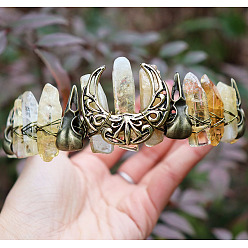 Желтый Кварц Обручи для волос из натурального желтого кварца, корона для волос, для женщин девушек, 270x180x30 мм