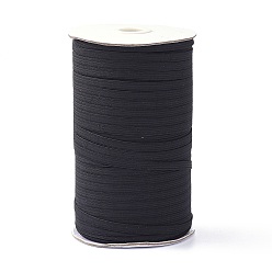Black (Defective Closeout Sale: Spool Go Mouldy), Flat Elastic Cord, Beading Crafting Stretch String, Black, 6x0.5mm, about 200yards/roll