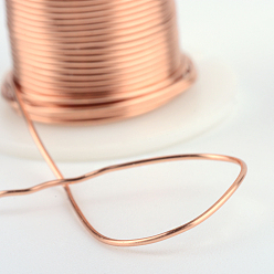 Raw Bare Round Copper Wire, Raw Copper Wire, Copper Jewelry Craft Wire, 24 Gauge, 0.5mm, about 59.05 Feet(18m)/roll