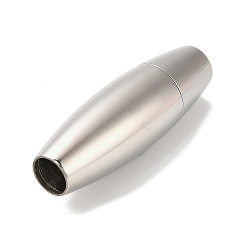 Нержавеющая Сталь Цвет Магнитные застежки, нержавеющая сталь 304, колонка, цвет нержавеющей стали, 30x10x10 мм, отверстие : 5 мм