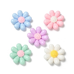 (52) Непрозрачная лаванда Непрозрачные подвески смолы, подсолнух, разноцветные, 27.5x7.5 мм