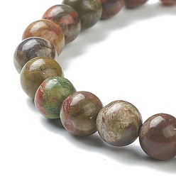 Natural Agate Natural Agate Beaded Stretch Bracelets, Round, Beads: 6~6.5mm, Inner Diameter: 2-1/4 inch(5.55cm)