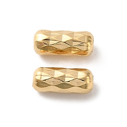 Настоящее золото 24K Латунные бусины, текстурированная колонка, без кадмия и без свинца, реальный 24 k позолоченный, 9x4 мм, отверстие : 2 мм
