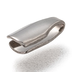 Нержавеющая Сталь Цвет Устойчив к потускнению 304 зажимные концы шнура из нержавеющей стали, цвет нержавеющей стали, 8x3.5x2.5 мм