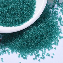 (DB1268) Matte Transparent Caribbean Teal MIYUKI Delica Beads, Cylinder, Japanese Seed Beads, 11/0, (DB1268) Matte Transparent Caribbean Teal, 1.3x1.6mm, Hole: 0.8mm, about 20000pcs/bag, 100g/bag