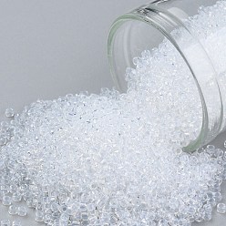 (1141) Translucent White TOHO Round Seed Beads, Japanese Seed Beads, (1141) Translucent White, 15/0, 1.5mm, Hole: 0.7mm, about 135000pcs/pound