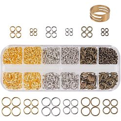 (52) Непрозрачная лаванда Открытые прыжковые кольца латунные прыжковые кольца, разноцветные, 13x5x1.5 см, 1290 шт / коробка