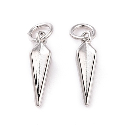 Платина Латунь прелести, с целью перехода в кольце, без кадмия и без свинца, конус, платина, 14x5x5 мм, отверстие : 3 мм