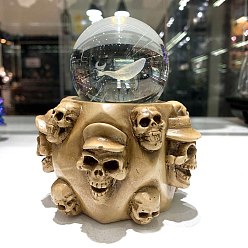 Золотистый Украшения для пьедестала скульптуры из черепа, держатель хрустального шара, для домашнего офисного стола, золотые, 95x65 мм