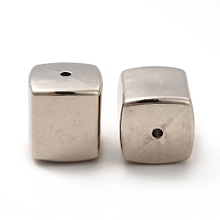 Platine Ccb perles en plastique, carrée, platine, 15x13.5x13.5mm, Trou: 1.8mm