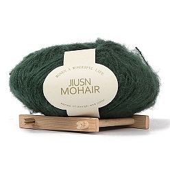 Темно-оливково-зеленый 25г пряжа из акрилового волокна, для шали, шарфа, куклы, вязания крючком, круглые, темно-оливковый зеленый, 1 мм