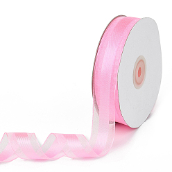 Бледно-Розовый 1рулонные однотонные ленты из органзы, для украшения вечеринки, подарочная упаковка, розовый жемчуг, 1 дюйм (25 мм), около 50.00 ярдов (45.72 м) / комплект, 1roll / комплект