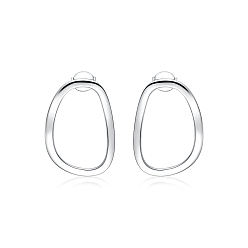 Серебро S925 Серьги-кольца из стерлингового серебра в форме петли Мёбиуса, минималистичные украшения на каждый день