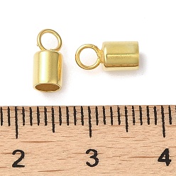 Doré  925 sterling corde d'argent se termine, embouts, colonne, or, 6.5x3mm, Trou: 1.4mm, diamètre intérieur: 2.5 mm