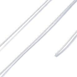 Светло-серый Нейлоновый шнур с китайским узлом, нейлоновый шнур для изготовления украшений, светло-серый, 0.4 мм, около 28~30 м / рулон