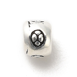 Античное Серебро 925 шарики стерлингового серебра, рондель, античное серебро, 5x4 мм, отверстие : 2.5 мм