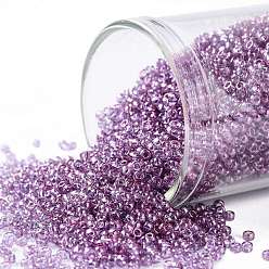 (205) Gold Luster Dark Amethyst TOHO Round Seed Beads, Japanese Seed Beads, (205) Gold Luster Dark Amethyst, 15/0, 1.5mm, Hole: 0.7mm, about 135000pcs/pound