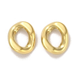 Plaqué 14K Or Véritable 304 acier inoxydable reliant bagues, bague rotative, réel 14 k plaqué or, 16x13x3mm, diamètre intérieur: 9x6 mm