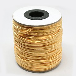 Pale Goldenrod Nylon Thread, Nylon Jewelry Cord for Custom Woven Jewelry Making, Pale Goldenrod, 2mm, about 100yards/roll(300 feet/roll)