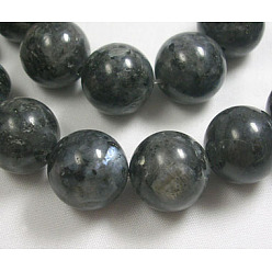 Larvikite Натуральные нити бус из ларвикита, круглые, 14 мм