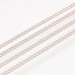 Розовое Золото Электрофорез железа обуздать цепи, с катушкой, пайки, розовое золото , 1.6x1.2x0.3 мм, около 100 ярдов / рулон