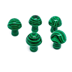 Малахит Синтетические фигурки грибов из малахита, для домашнего офиса настольный орнамент фэн-шуй, 20 мм