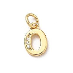 Letter S Латунные микро проложить кубического циркония прелести, без кадмия и без свинца, реальный 18 k позолоченный, с целью перехода в кольце, Письмо с, 11x7x1.5 мм, Перейти кольцо: 5x1 мм, 3.5 мм внутренним диаметром