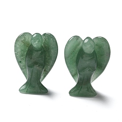 Зеленый Авантюрин Натуральные зеленые авантюрные дисплеи, целебные камни ангельского декора, энергетические подарки рейки для женщин мужчин, ангел, 19x31~36x48~51 мм