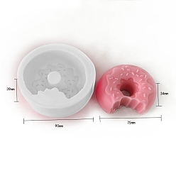 Белый Силиконовые формы для пончиков своими руками, формы для литья смолы, для уф-смолы, изготовление ювелирных изделий из эпоксидной смолы, белые, 90x39 мм