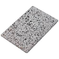 Серый Прямоугольные натуральные пористые мраморные украшения, для оформления фотореквизита, серые, 150x100x8 мм