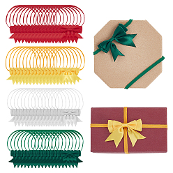 (52) Непрозрачная лаванда 60 шт. 4 цвета эластичные полиэстеровые ремни с бантом, упаковка подарков, декорирование коробок для вечеринок, разноцветные, 143 мм, 15 шт / цвет