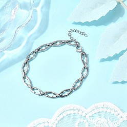 Нержавеющая Сталь Цвет 304 браслеты из полой цепной цепи из нержавеющей стали для мужчин, цвет нержавеющей стали, 7-3/8 дюйм (18.8 см)