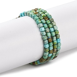 Светло-зеленый Природные Говлит бисер нитей, окрашенные, граненый стол, вырезанный куб, светло-зеленый, 2~2.5x2~2.5x2~2.5 мм, отверстие : 0.6 мм, около 149~179 шт / нитка, 15.16~15.35'' (38.5~39 см)