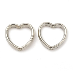 Платина Ccb пластиковые бусины в оправе, платина, 15x15.5x3 мм, отверстие : 1.8 мм