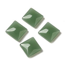 Морско-зеленый Кабошоны из стекла, имитация драгоценных камней, квадратный, цвета морской волны, 10x10x4 мм