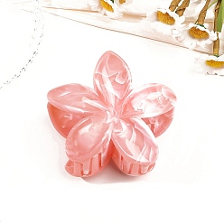 Розовый Заколки для волос с когтями из смолы, аксессуары для волос для женщин и девочек, цветок, туманная роза, 85x75 мм