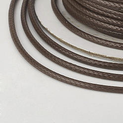 Saddle Brown Eco-Friendly Korean Waxed Polyester Cord, Saddle Brown, 2mm, about 90yards/roll(80m/roll)