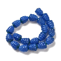 Королевский синий Бусы лэмпворк ручной работы, винограды, королевский синий, 17x12~13x12~13 мм, отверстие : 1.2~1.4 мм, около 20 шт / нитка, 13.39'' (34 см)